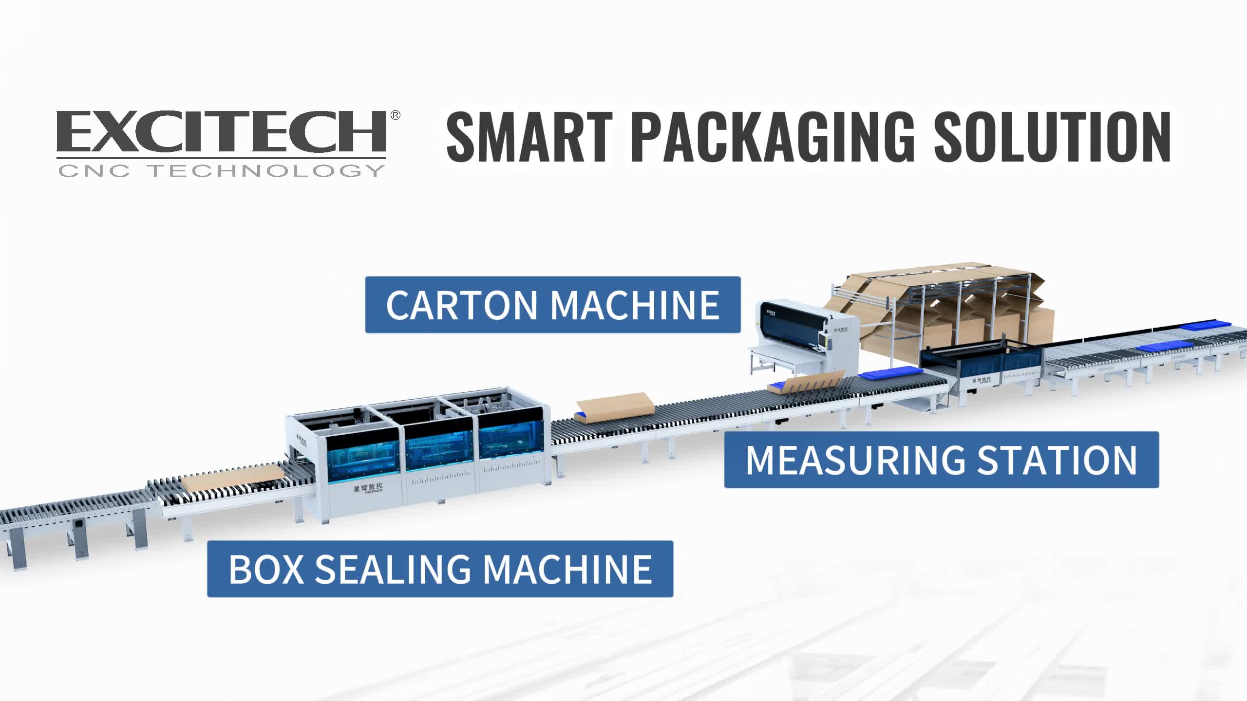 ထုပ်ပိုးခြင်းလုပ်ငန်းတွင် Excitech ကတ်တွန်စက်၏ သီးခြားအသုံးချမှု။